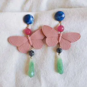 Pendientes mariposa pink