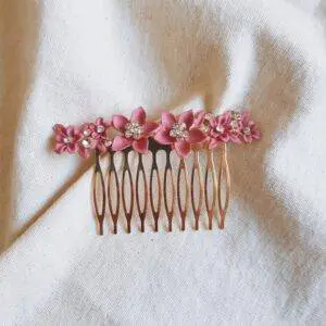 Peinecillo flores rosa oscuro