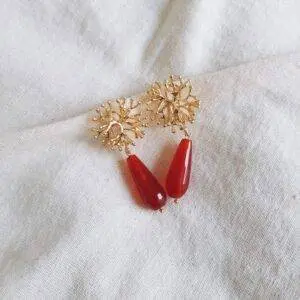 Pendientes Marina Burdeos