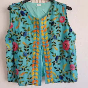 Chaleco delhi turquesa