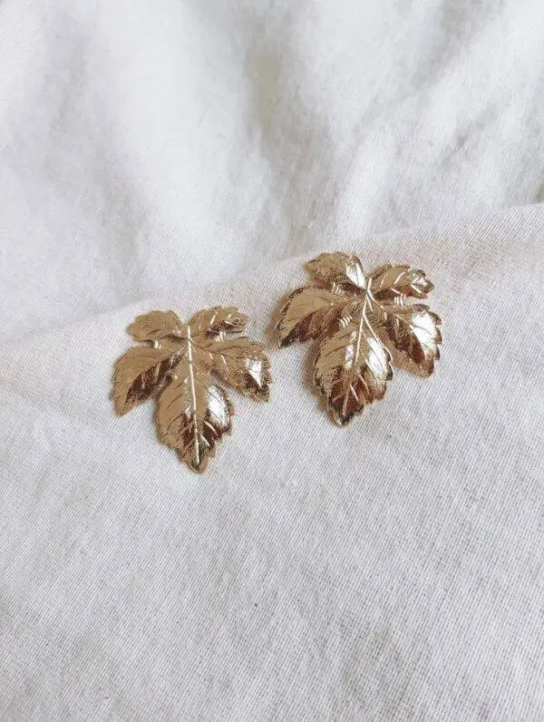 Pendientes hoja parra maxi