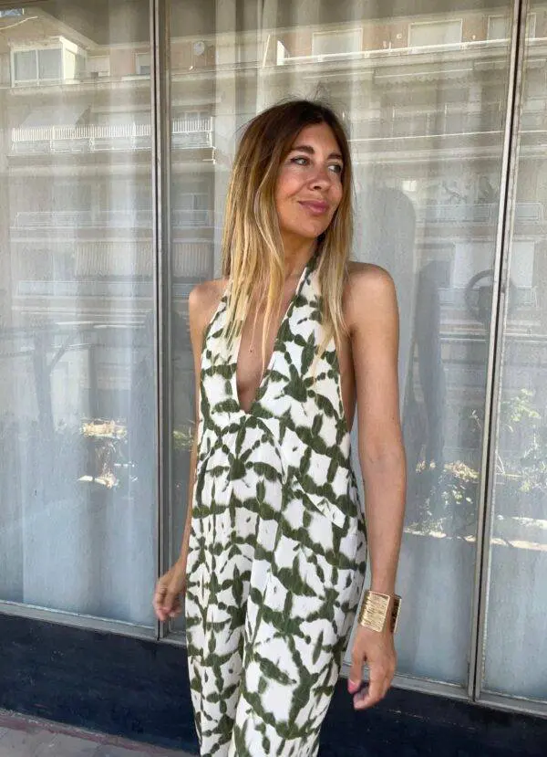 Vestido tie dye kaki - Imagen 2