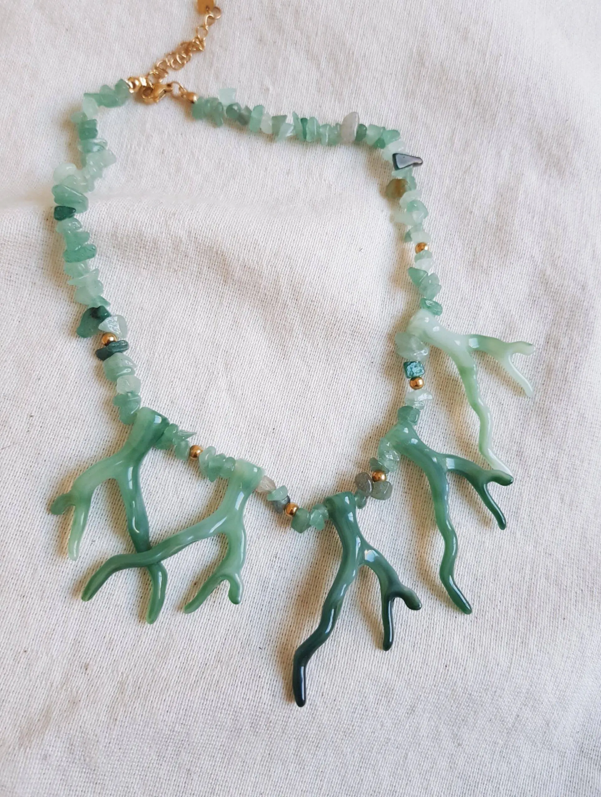 Collar Corales verde