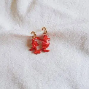 Aritos mini Corales red