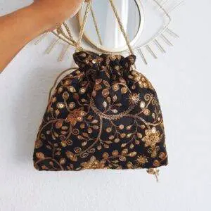 Bolsito saco black golden