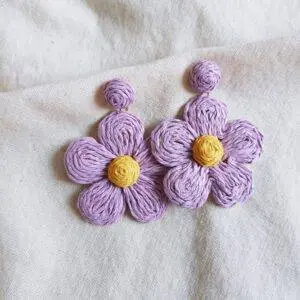 Pendientes Margarita lilac