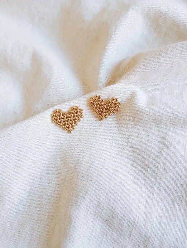 Pendientes corazon Lux