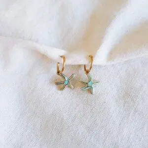Aros Estrella Mar Turquesa