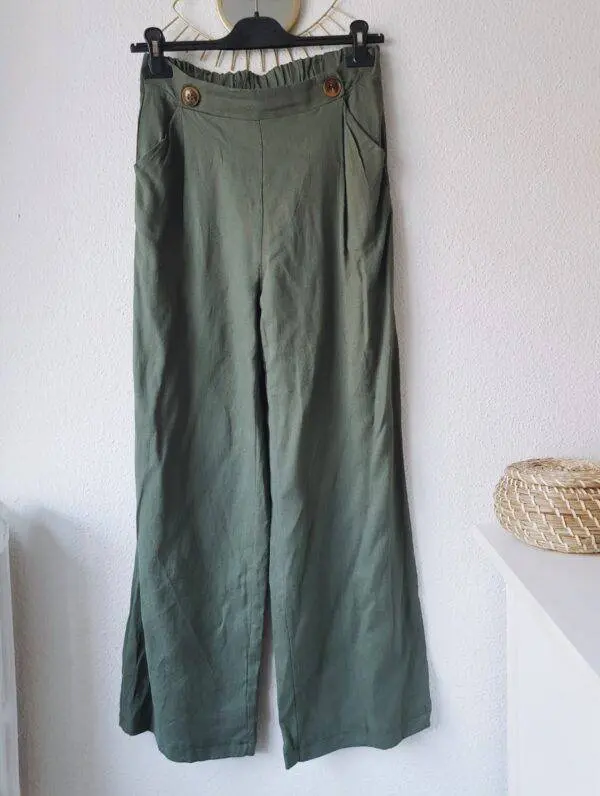 Pantalón Lino kaki