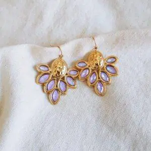 Pendientes Formentera malva