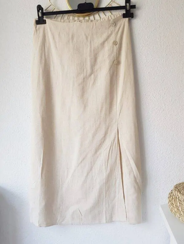 Falda Lino Beige