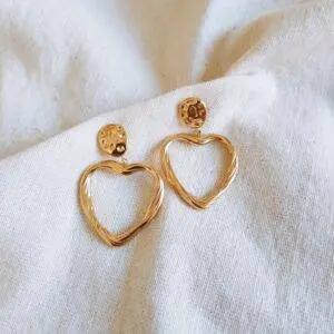 Pendientes Corazon golden