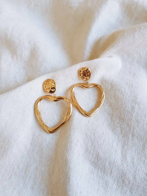 Pendientes Corazon golden