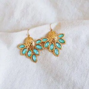Pendientes formentera turquesa
