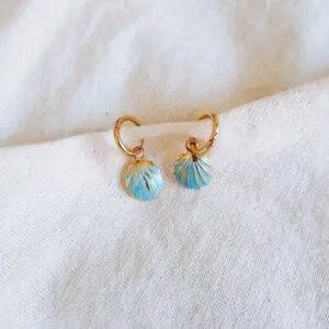 Aros Concha Turquesa