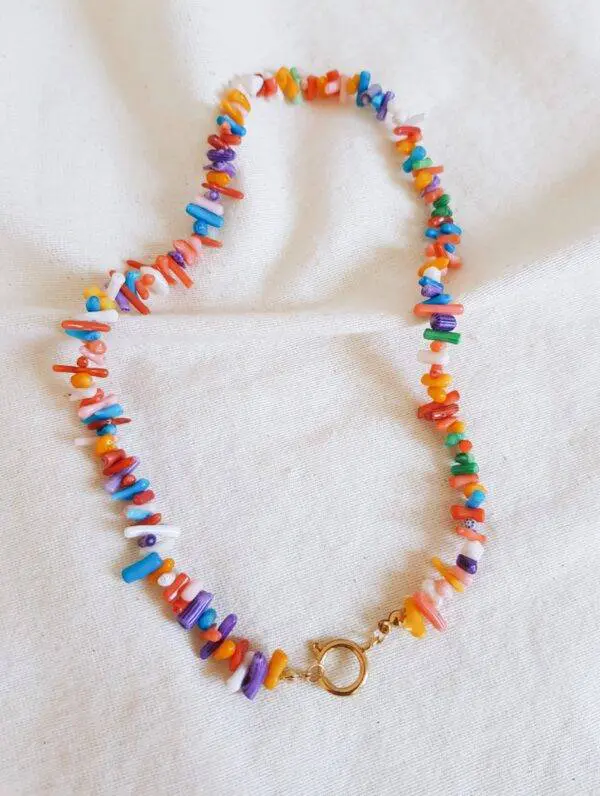 Collar Corales multicolor