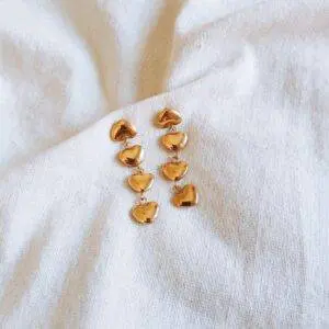 Pendientes corazones cascada