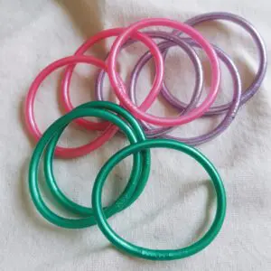 Pulseras pan de oro colores