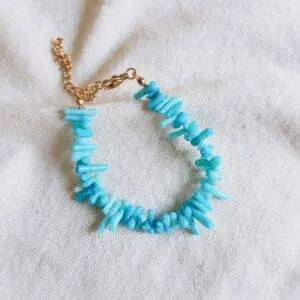 Pulsera Corales turquesa