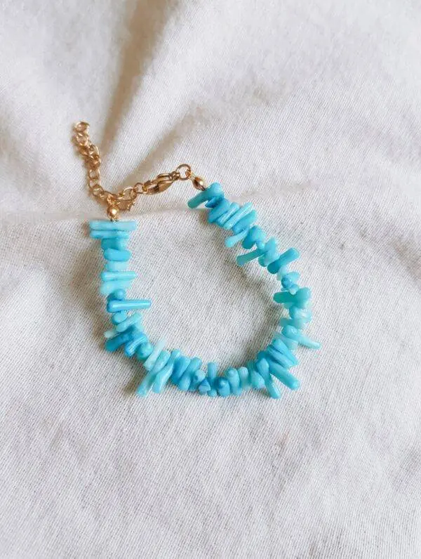 Pulsera Corales turquesa