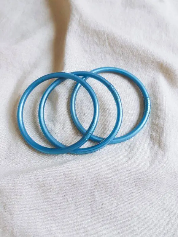 Pulseras pan de oro azul