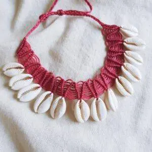 Choker conchas pink