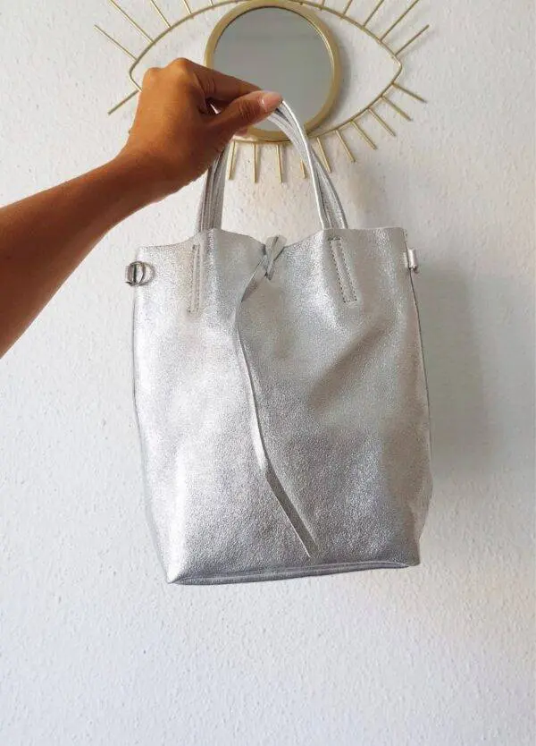 Bolso Piel Silver