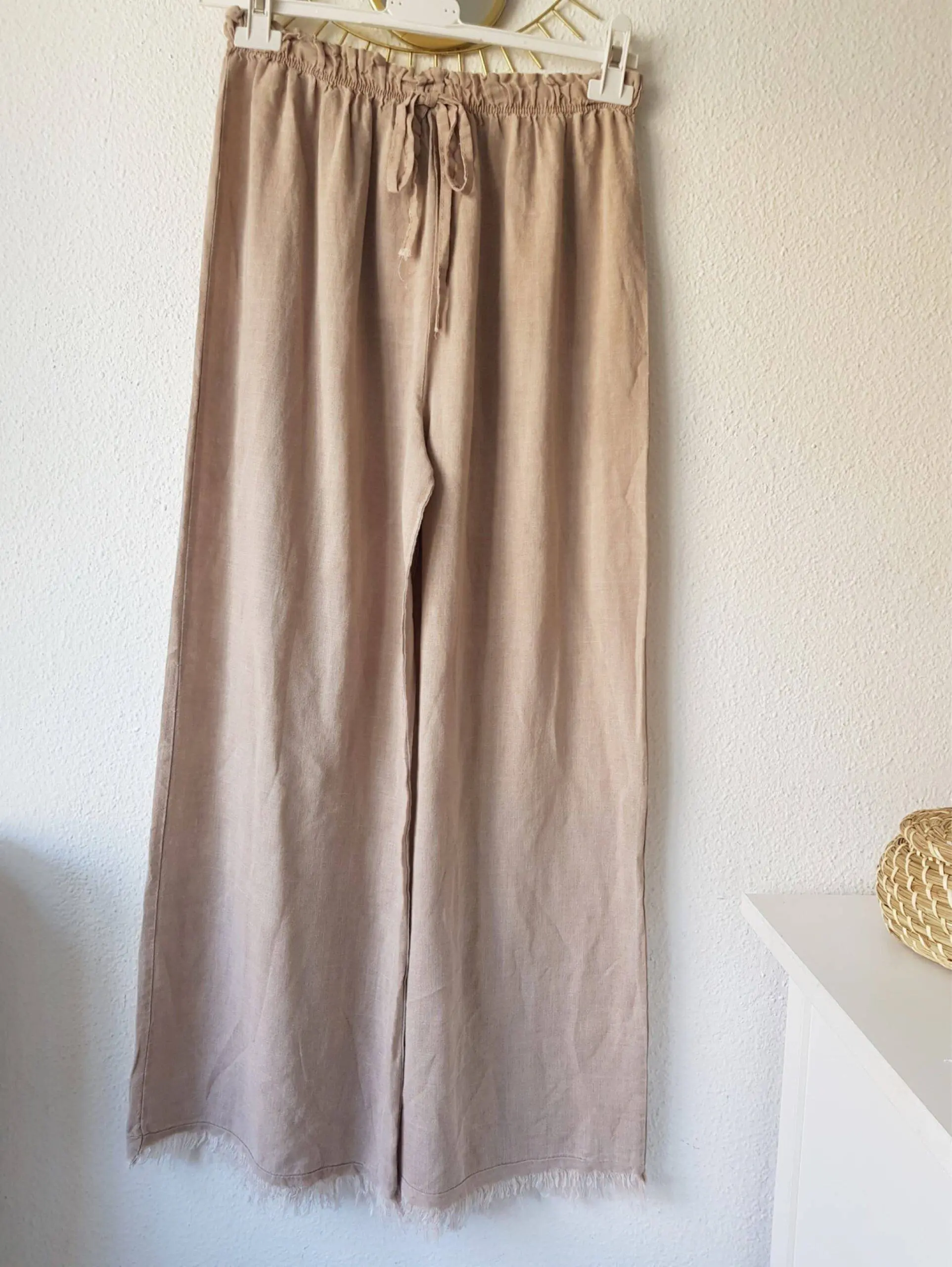 Pantalón Lino flecos