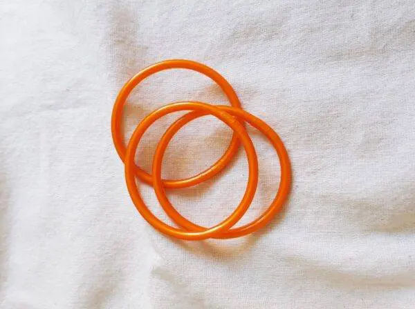 Pulseras pan de oro naranja