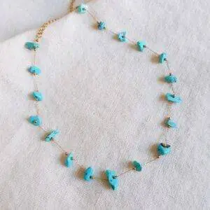 Collar piedras turquesas