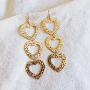 Pendientes corazones maxi