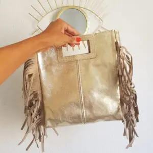 Bolso flecos gold