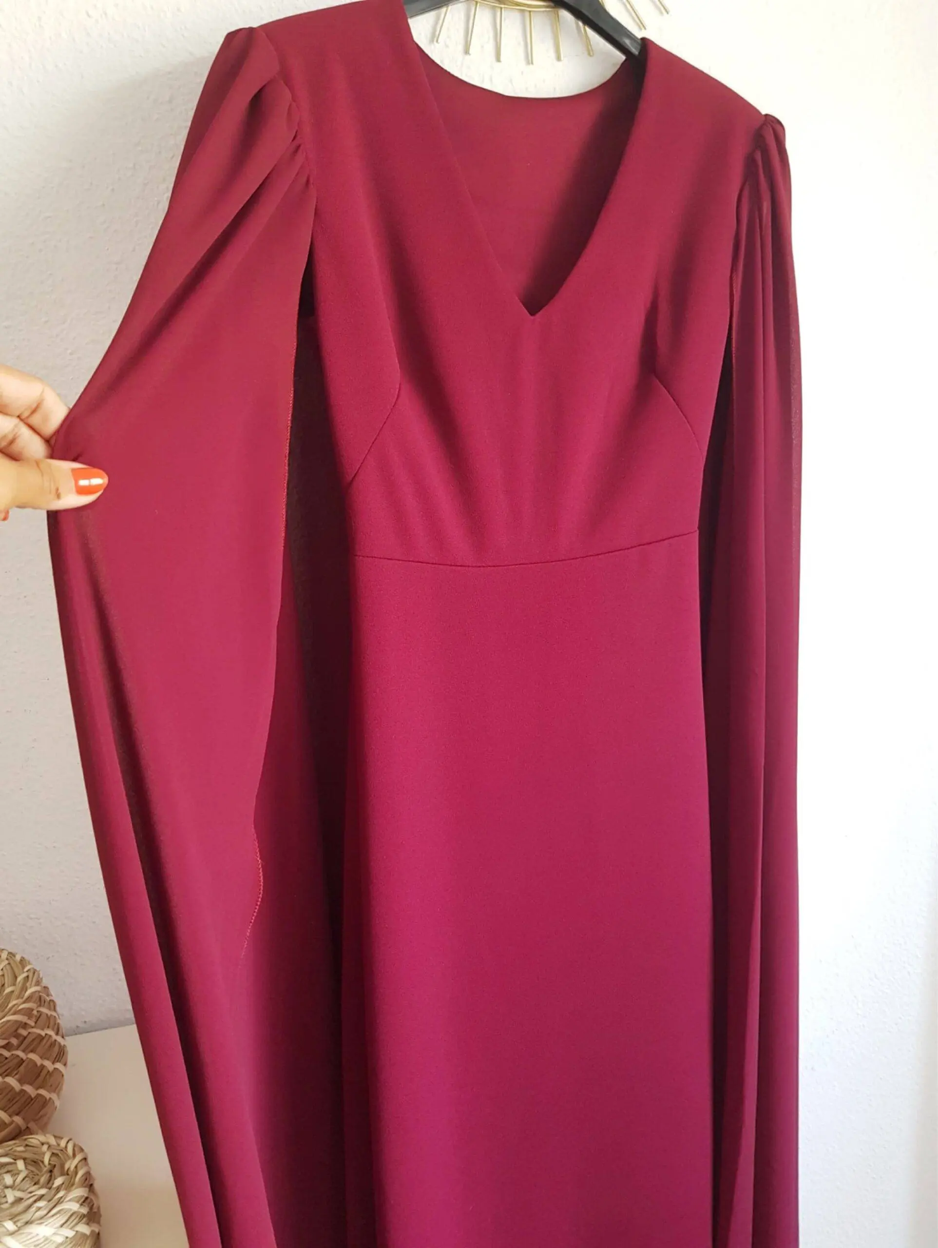Vestido Capa Tinto