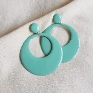 Aros flamenca verde agua