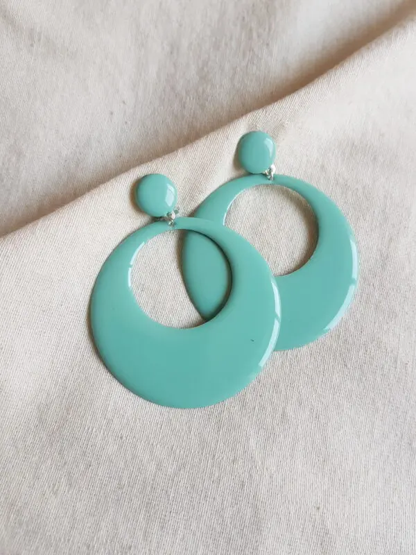 Aros flamenca verde agua