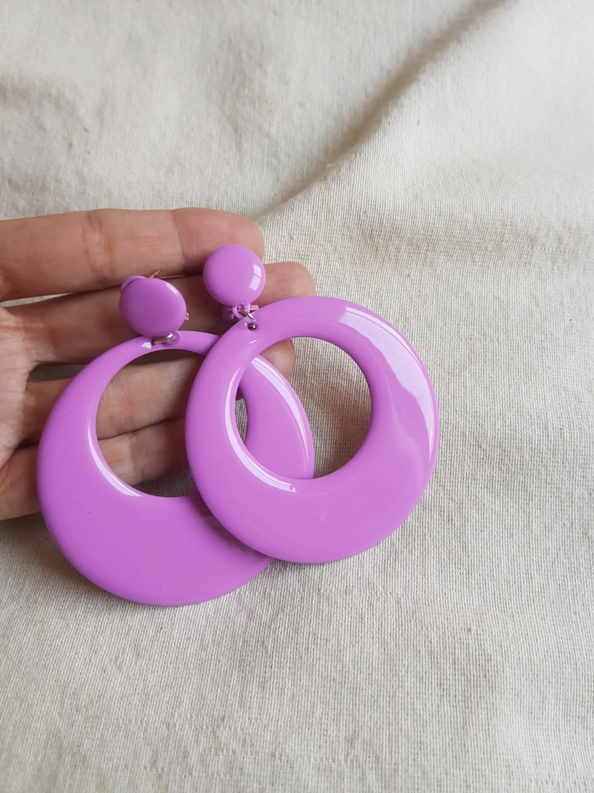 Aros flamenca lila - Imagen 2