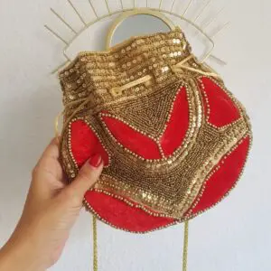 Bolso saquito Cingara Rojo