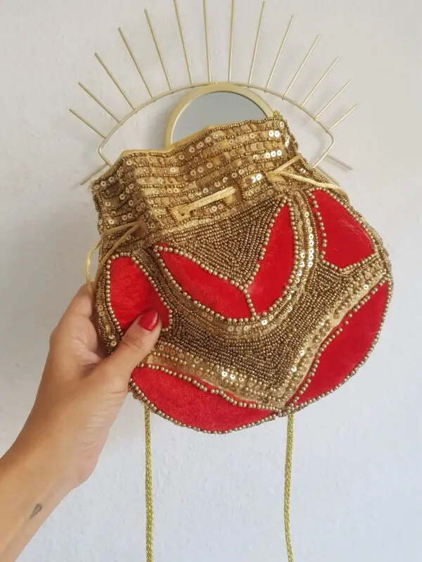 Bolso saquito Cingara Rojo