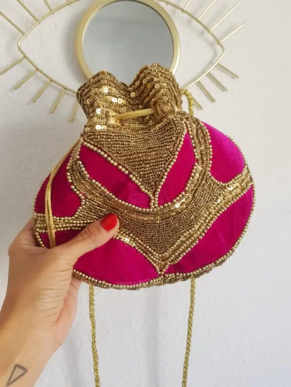 Bolso saquito Cingara Fresa