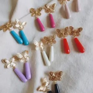 Pendientes mariposa colores