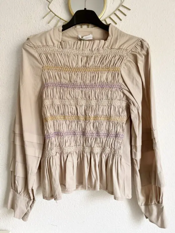 Blusa frunces pastel