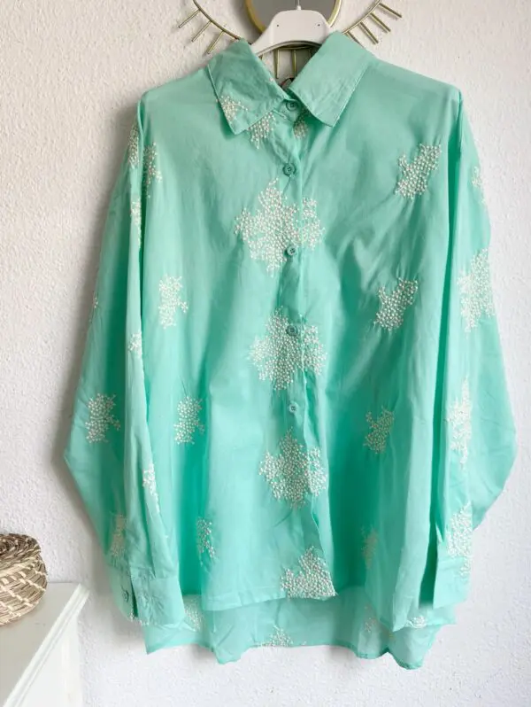 Camisa formentera aguamarina - Imagen 2