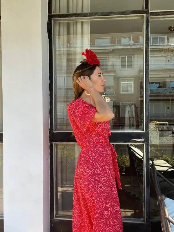 Bata rociera lunares roja - Imagen 3