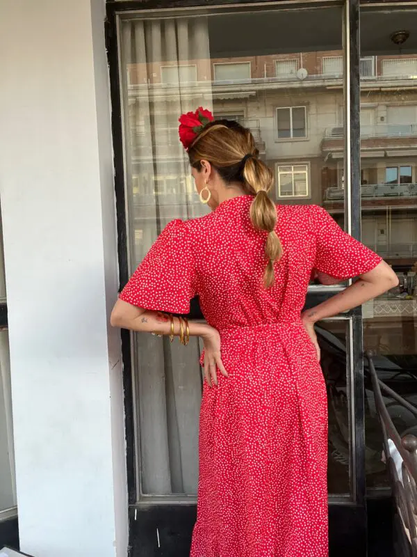Bata rociera lunares roja - Imagen 4