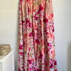 Falda flores pink