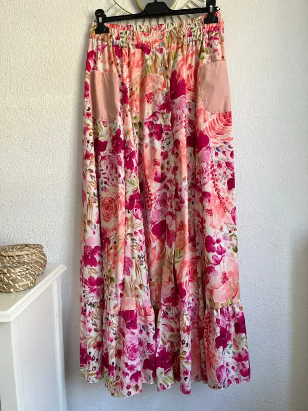 Falda flores pink