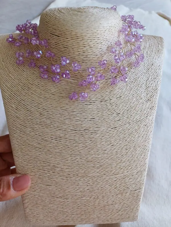 Choker glam lila