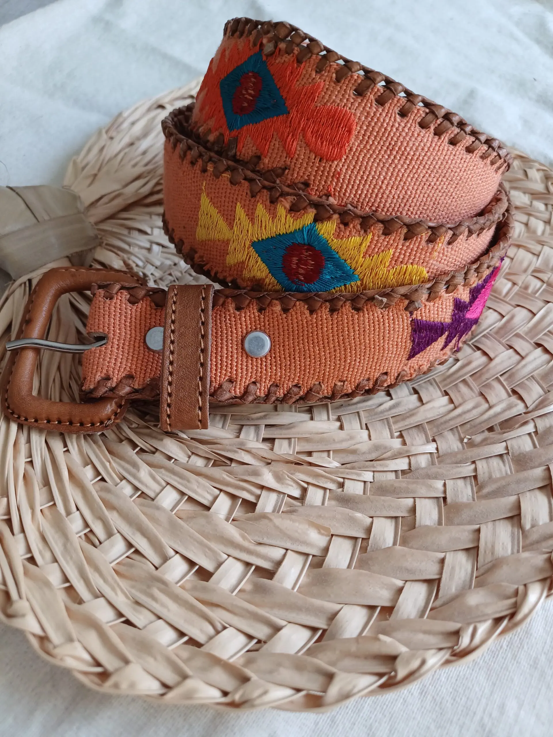 Cinturón azteca salmón