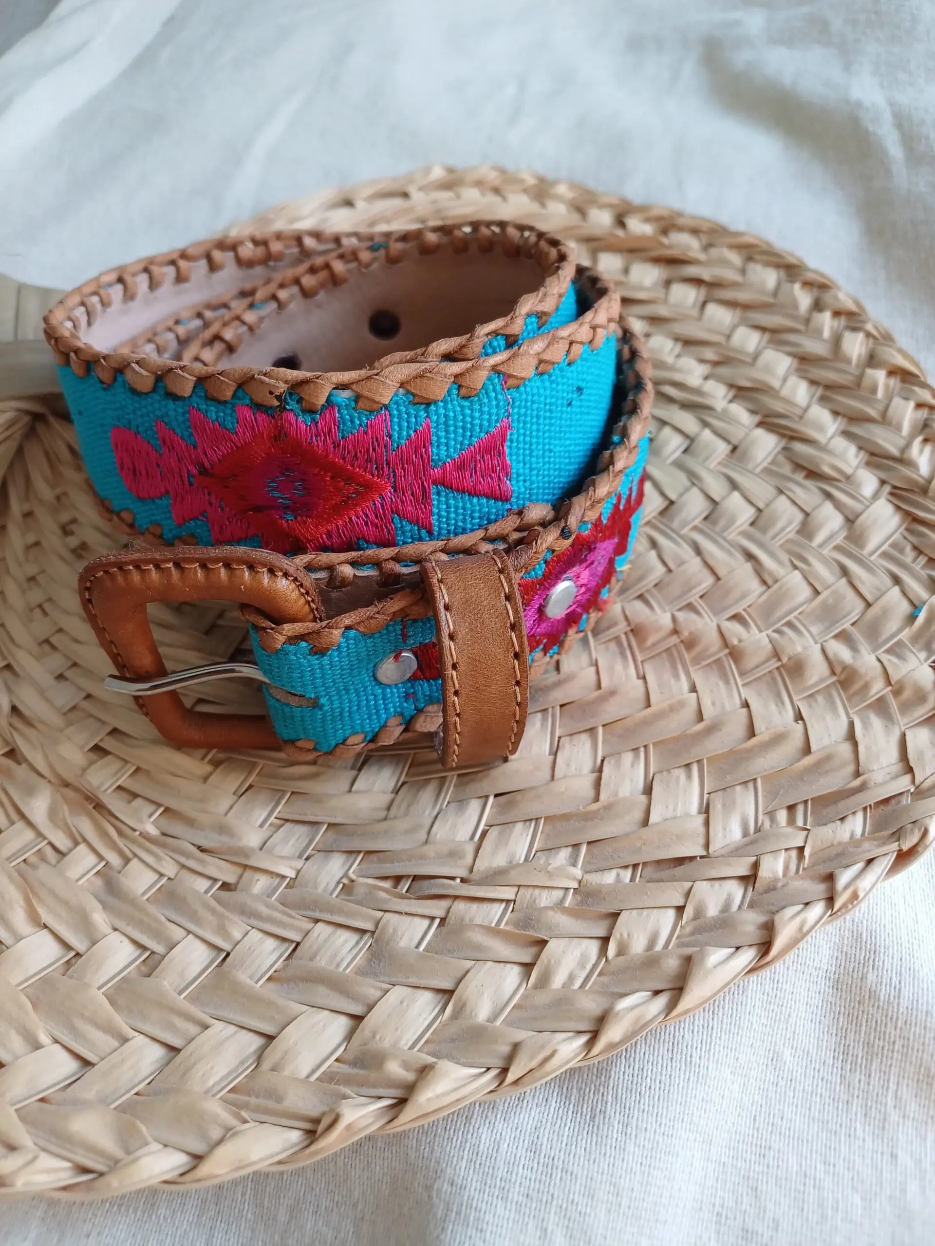 Cinturón azteca turquesa