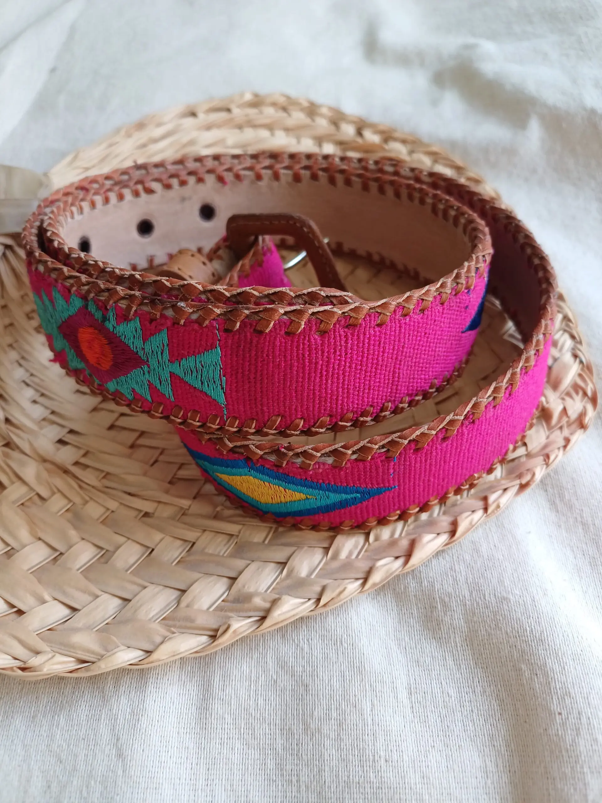 Cinturón azteca fucsia - Imagen 3